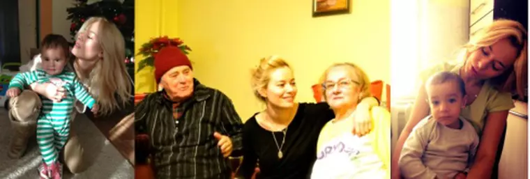 Laura Cosoi, alaturi de fina, de bunici si de fratiorul ei