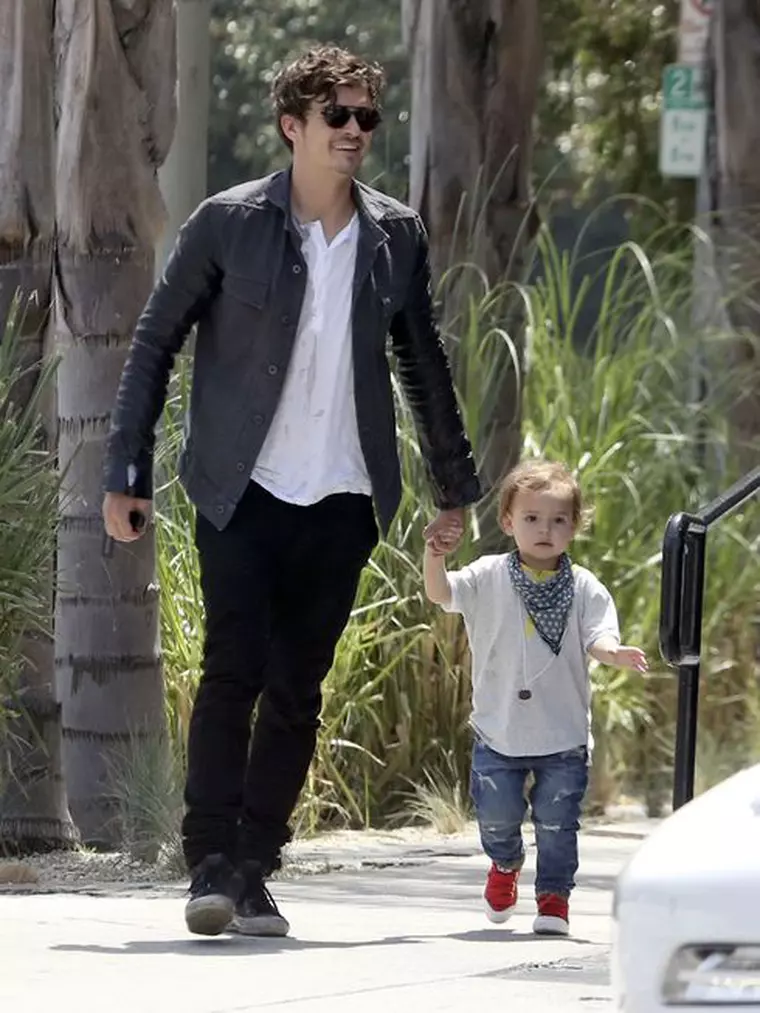 Exclusive... Father Son Bonding Day for Orlando Bloom and Flynn
