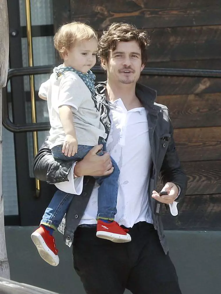 Exclusive... Father Son Bonding Day for Orlando Bloom and Flynn