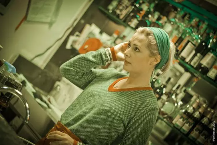 Cristina Cepraga pe platou in L'ultima foglia