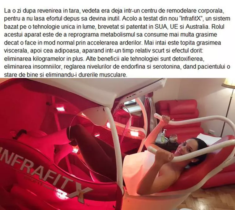 Andreea Marin urmeaza terapia INFRAFITX pentru accelerarea metabolica (2)