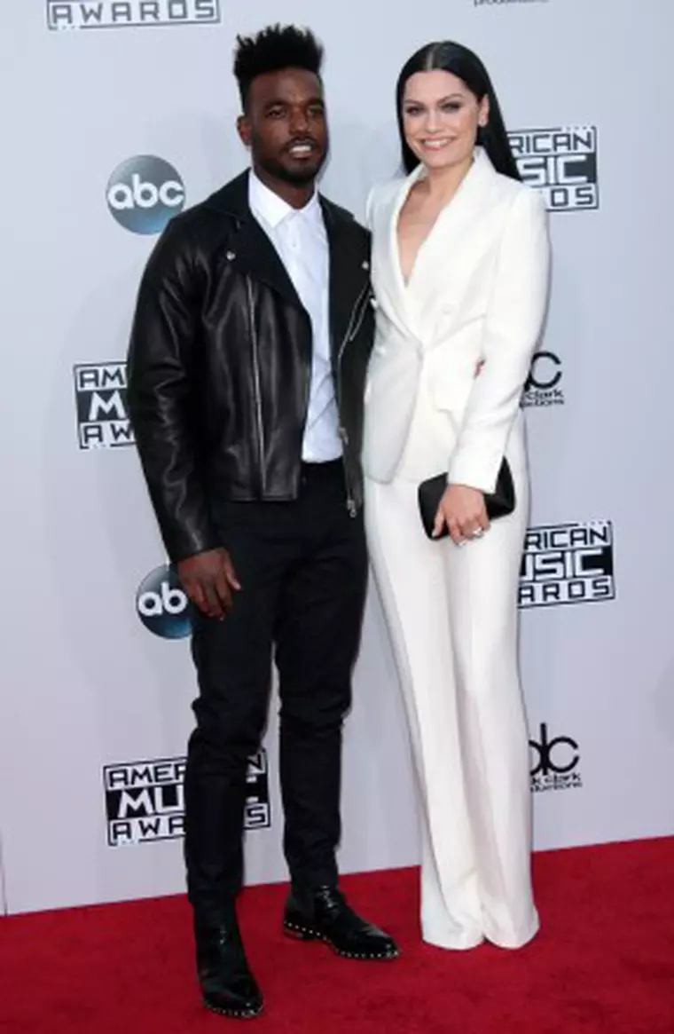 Mandatory Credit: Photo by Jim Smeal/BEImages (2591693ad) Jessie J and Luke James American Music Awards, Arrivals, Los Angeles, America - 23 Nov 2014