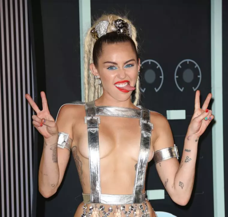 Mandatory Credit: Photo by Jim Smeal/BEImages (2810370fn) Miley Cyrus MTV Video Music Awards, Arrivals, Los Angeles, America - 30 Aug 2015