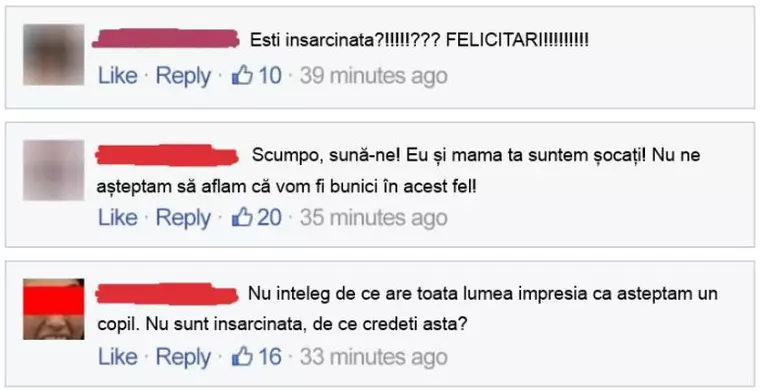 anunt sarcina pe facebook