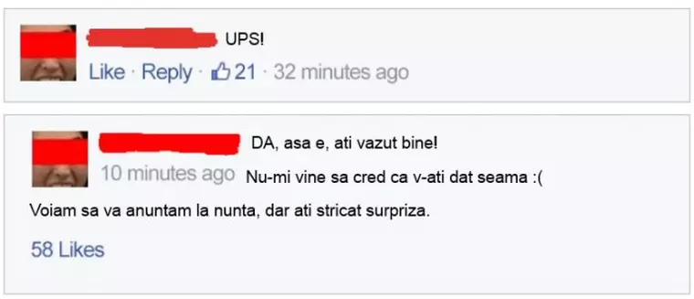 anunt sarcina pe facebook 