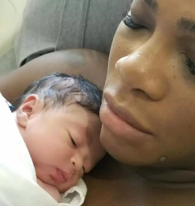Prima poză cu fetița Serenei Williams