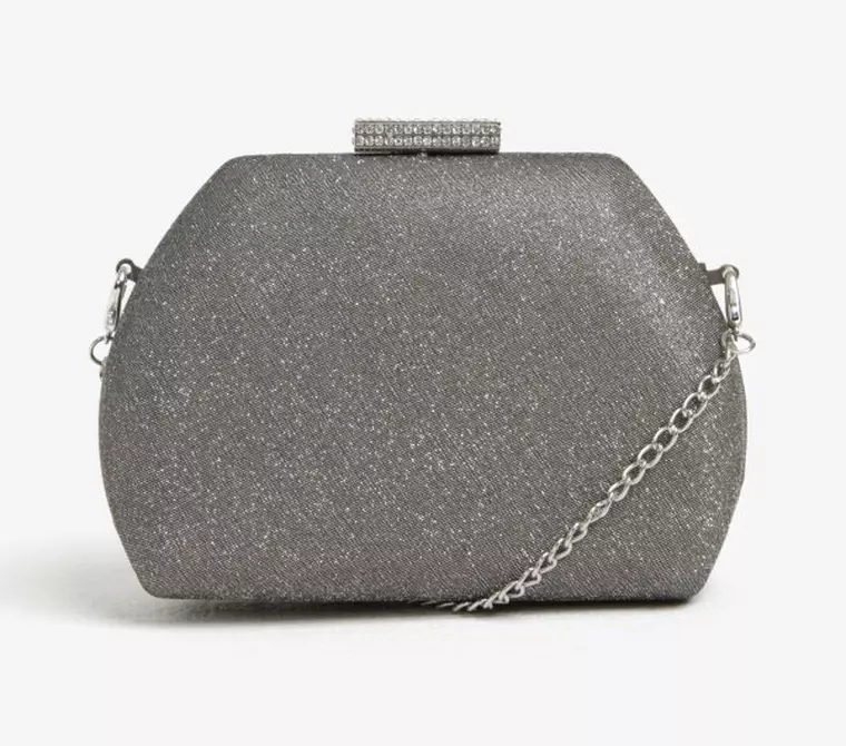 Geanta clutch argintie black friday 2017