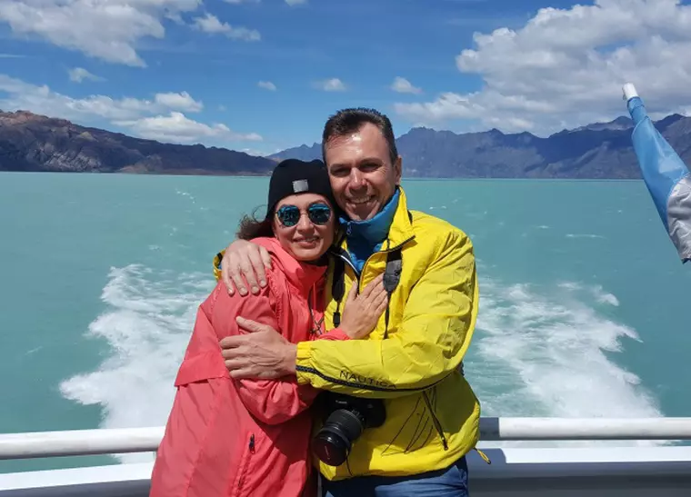 Anca Turcasiu alaturi de George Cristian in vacanta