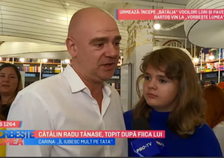 Catalin Radu Tanase si fiica sa, Carina
