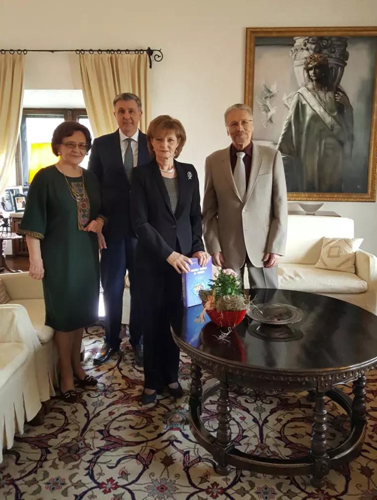 Emil si Nadia Constantinescu - vizita Casa Regala