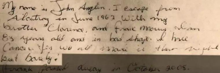 bucata din scrisoarea lui John Anglin