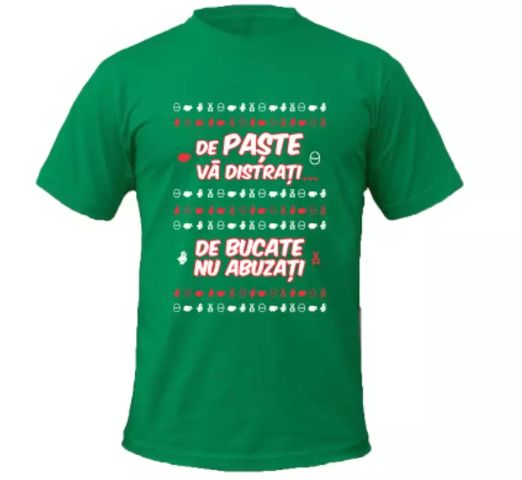 Cadouri de Paște-tricou personalizat cu mesaj amuzant