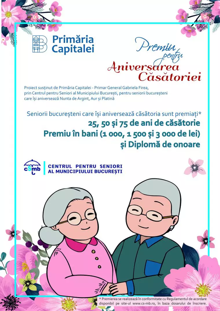 Cuplurile care își aniversează căsătoria, recompensate de Primăria Capitalei