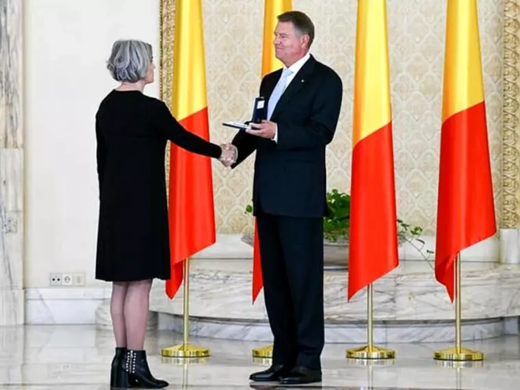 Maia Morgenstern si Klaus Iohannis