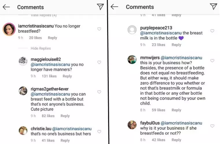 Instagram Chrissy Teigen si Cristina Siscanu