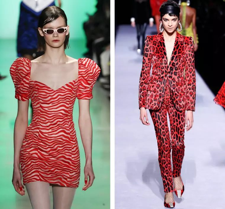 animal print colorat rosu