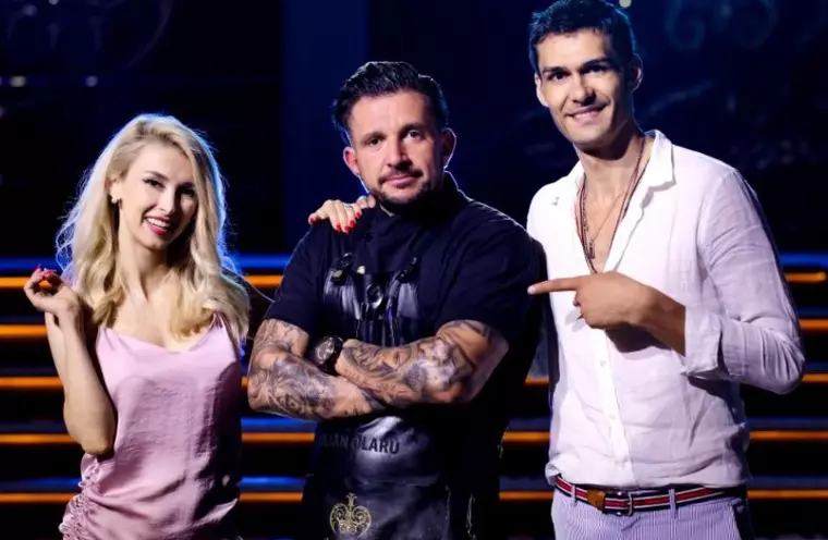 Andreea Balan, chef Iulian Olaru si George Burcea la testarea meniului de nunta si botex