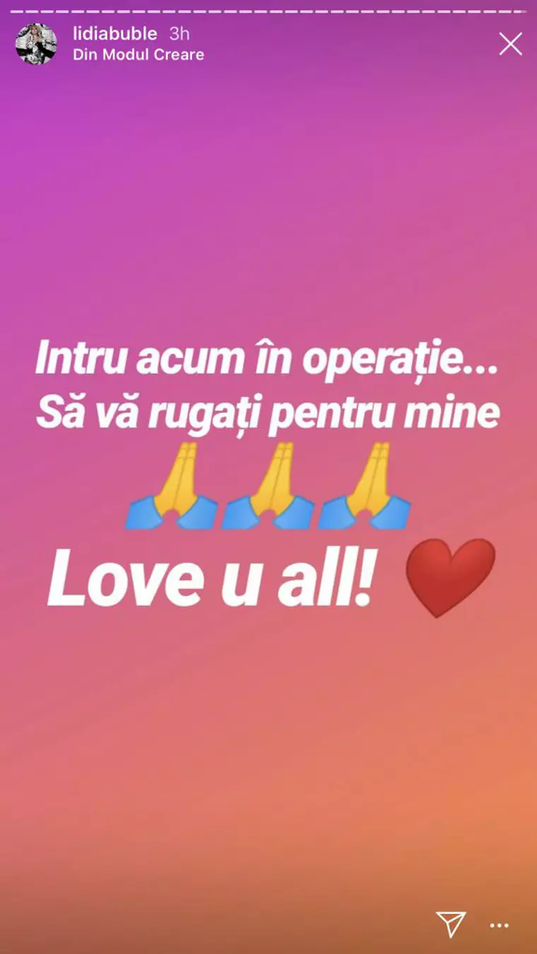 Lidia Buble, în operație. Artista și-a îngrijorat fanii