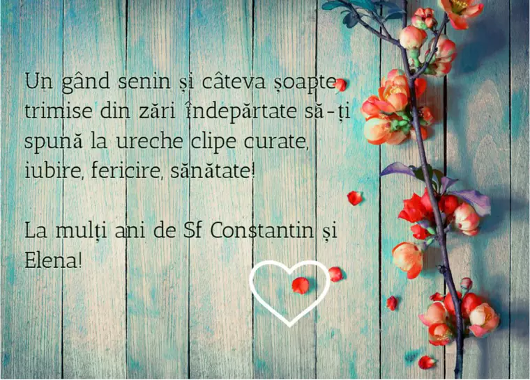 Felicitări de Sf Constantin și Elena