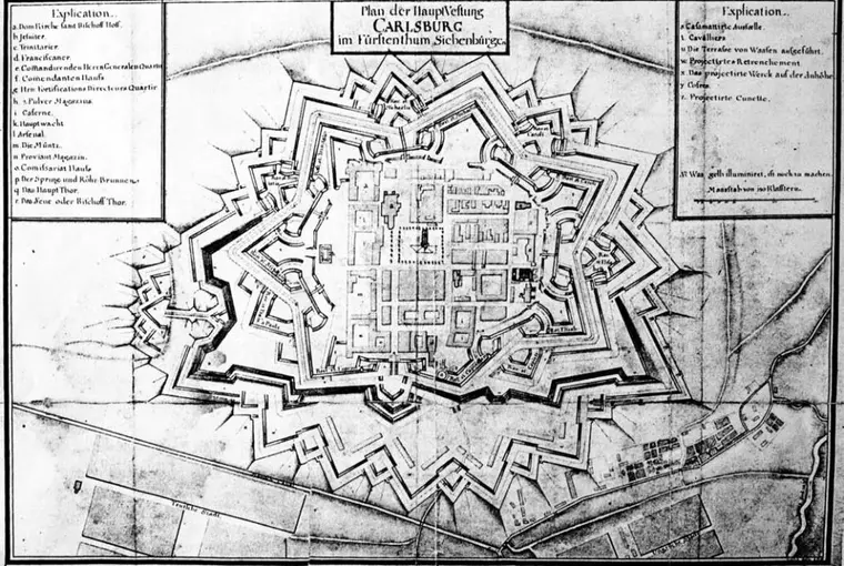 Cetatea Alba Iulia, fortificația sub formă de stea!