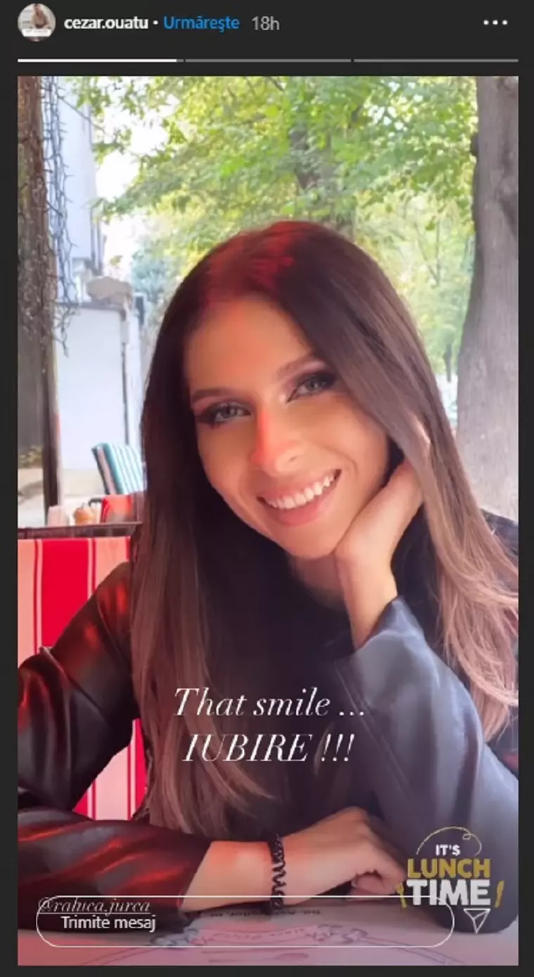 Cezar Ouatu și iubita lui, Raluca Jurca, declarații de dragoste pe internet