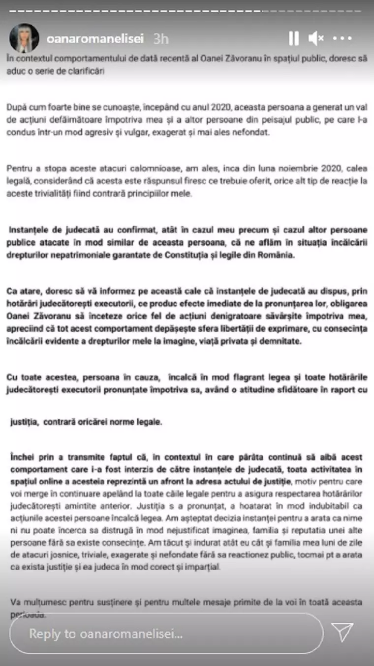 Oana Roman i-a dat replica Oanei Zăvoranu: „În halul ăsta de agramată”