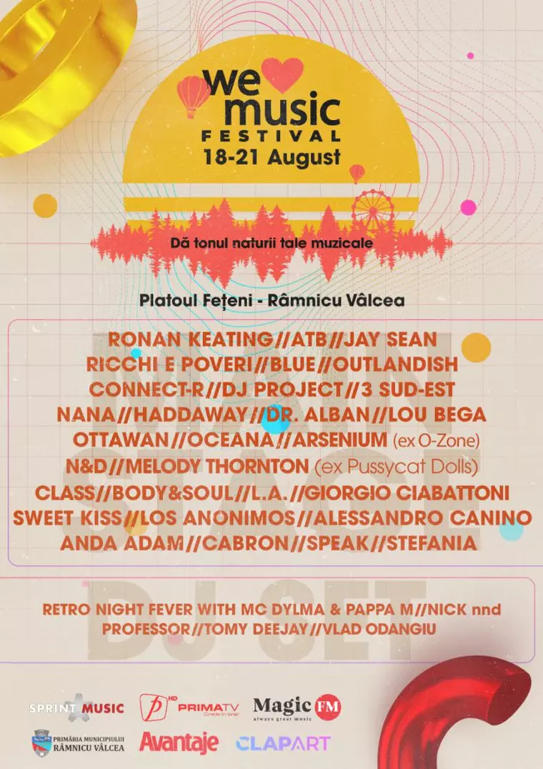 Mai sunt 3 săptămâni până la We Love Music Festival, cel mai mare festival din zona Vâlcea! Peste 30 de artiști români și internaționali vor susține concerte live!
