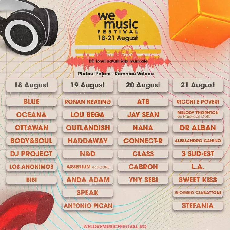 O săptămână până la We Love Music Festival, cel mai mare festival din zona Vâlcea! Program și informații acces festival!