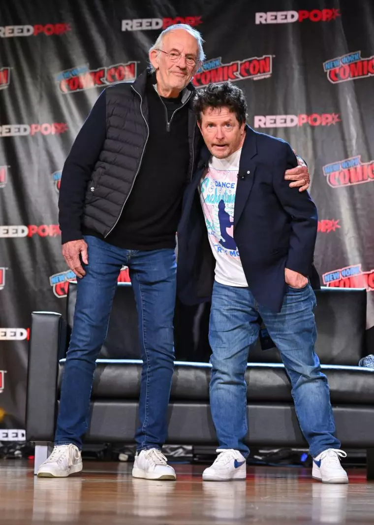 Fanii filmelor "Înapoi în viitor", în lacrimi. Reîntâlnire emoționantă între Michael J. Fox și Christopher Lloyd
