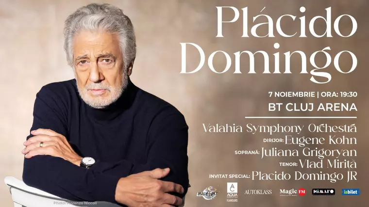Legendarul tenor Placido Domingo a anunțat invitații speciali pentru cele douǎ concerte din luna noiembrie din România 