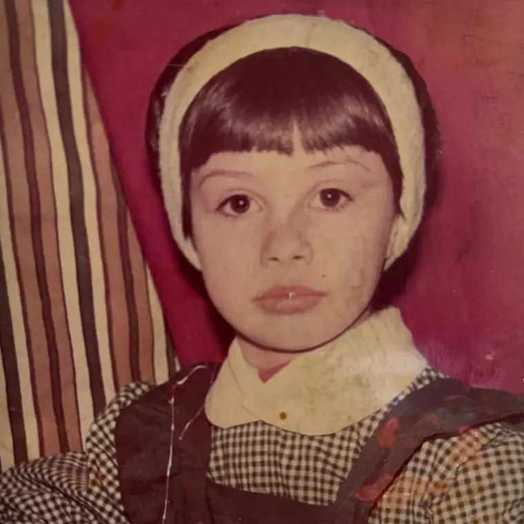 Ana Maria Gheorghe în copilărie. Sursă foto: Arhivă personală