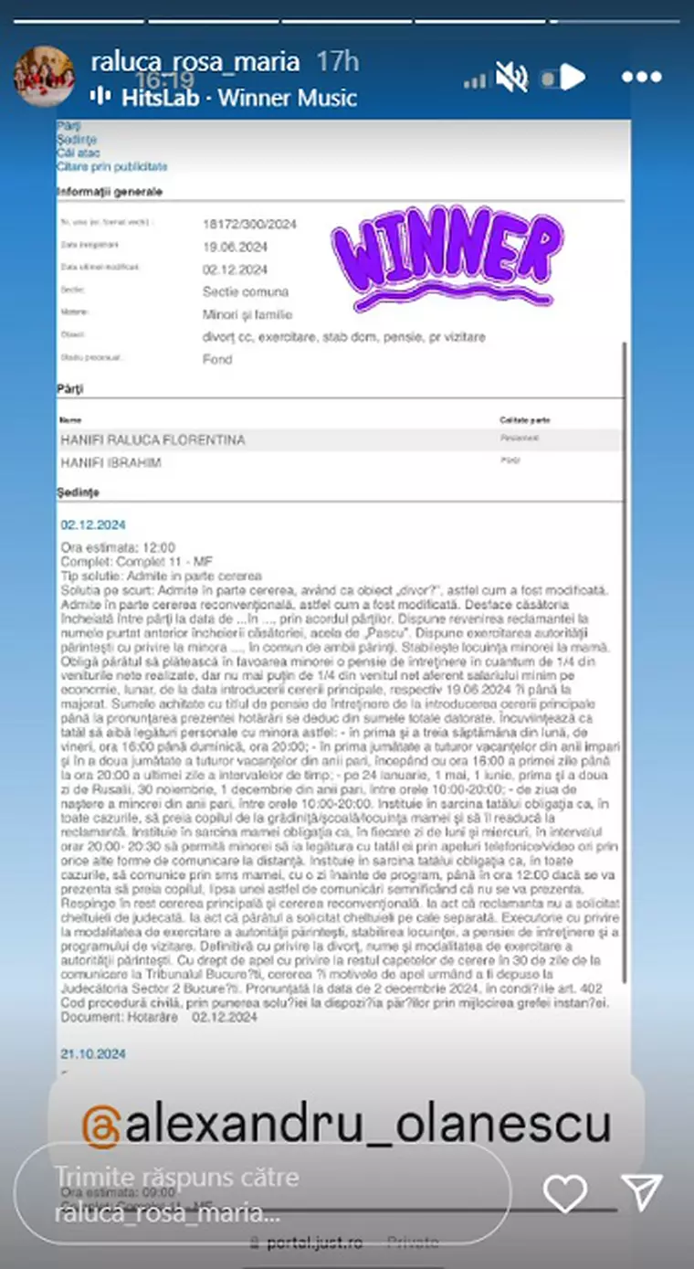 Raluca Pastramă, anunț despre decizia judecătorilor în procesul de divorț cu Ibrahim Ibu. Ce se va întâmpla cu fetița lor