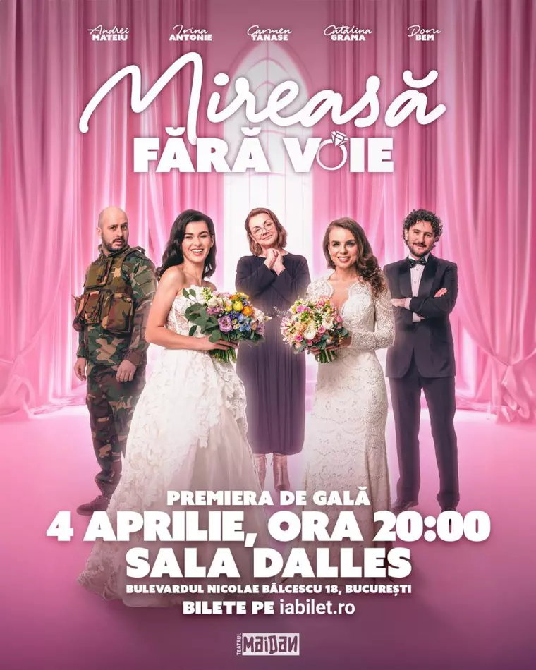 Jojo va fi „Mireasă fără voie”, în premieră, pe 4 aprilie, la Sala Dalles