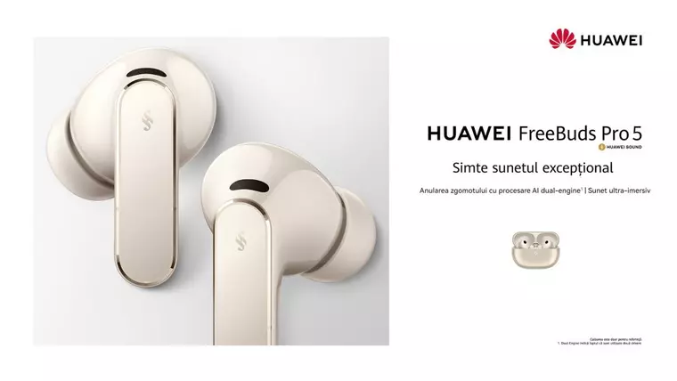 Sunete clare, fără distrageri. HUAWEI FreeBuds Pro 5, căștile pline de stil care îți oferă momente doar pentru tine