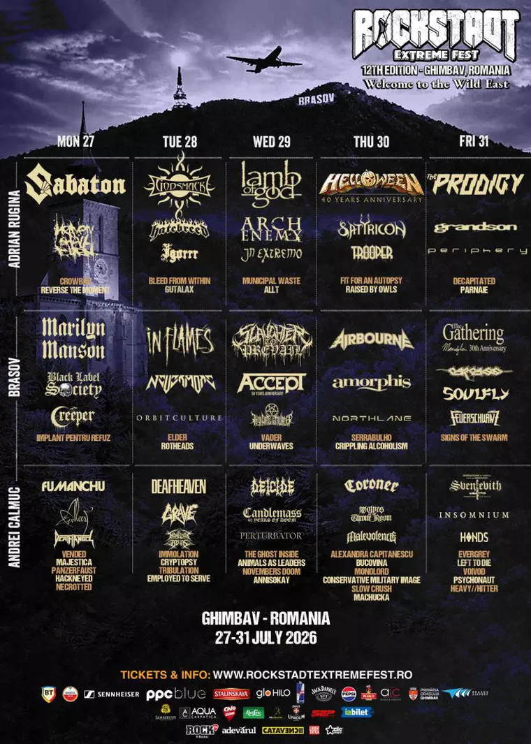 Câteva zile ne despart de Rockstadt Extreme Fest 2026. Ghimbav devine noua casă a unuia dintre cele mai ambițioase festivaluri de metal din Europa.