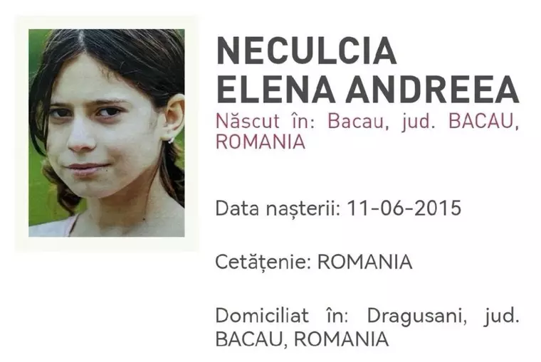 Andreea Elena Neculcia, o fetiță de 11 ani din Bacău, a dispărut de trei zile. Primele declarații ale părinților: „A zis că s-a dus pe afară și am crezut-o”