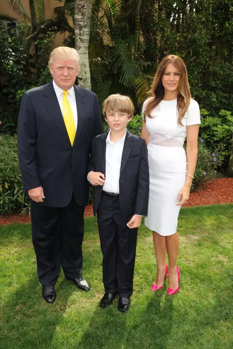 Donald Trump, Melania și fiul lor, Baron