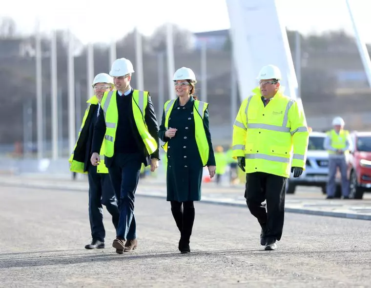 Kate Middleton și Prințul William, pe șantierul de construcție a podului Northern Spire
