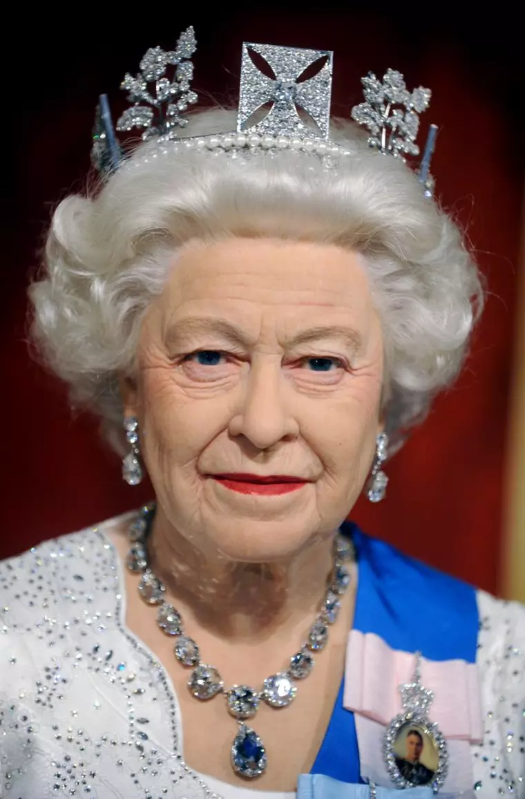 Figura din ceară a Reginei Elisabeta a II-a, la Muzeul figurilor din ceară Madame Tussauds - New York