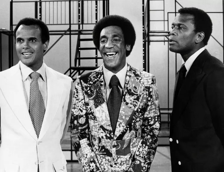 Bill Cosby, alături de Harry Belafonte și Sidney Poitiers, în 
