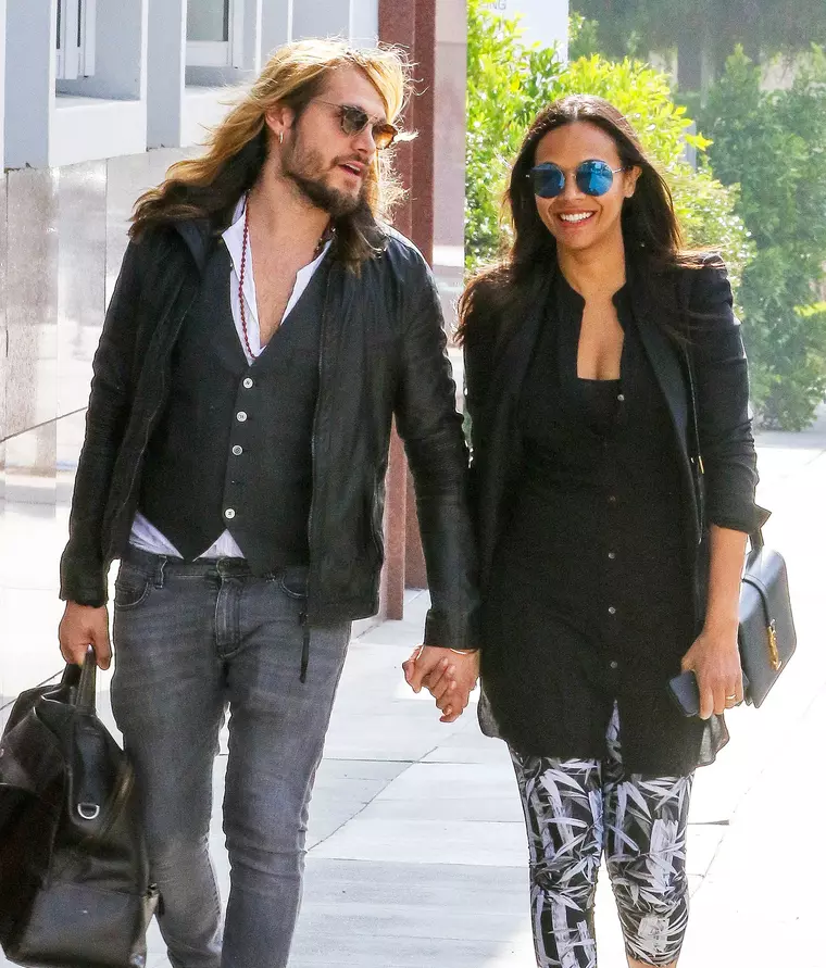 Zoe Saldana și Marco Perego