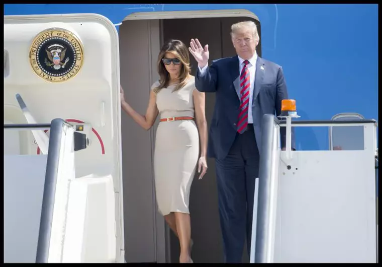 La sosirea în Anglia, Melania Trump arăta exact ca Meghan Markle.