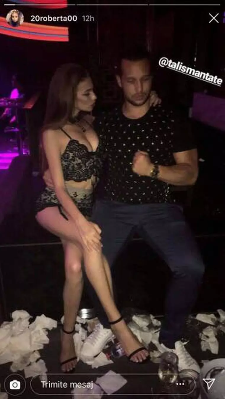 Tristan Tate și fata cu care s-a pozat în club