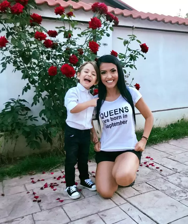 Andreea Mantea şi David, fiul ei și al lui Cristi Mitrea