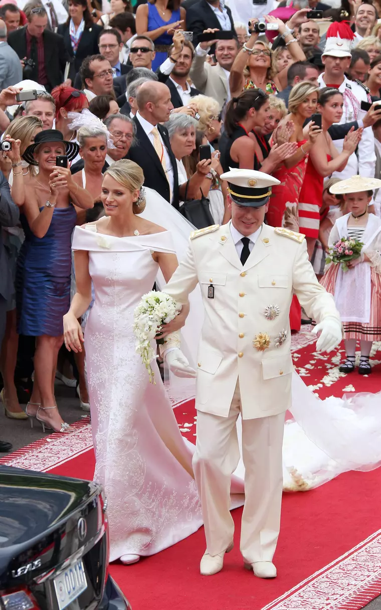 Prințul Albert și Prințesa Charlene, în ziua nunții lor.