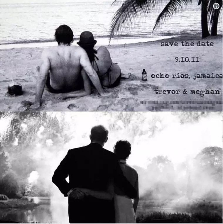 Fanii au acuzat-o pe Meghan că l-a umilit pe Harry alegând o fotografie similară cu cea de la prima ei căsnicie...