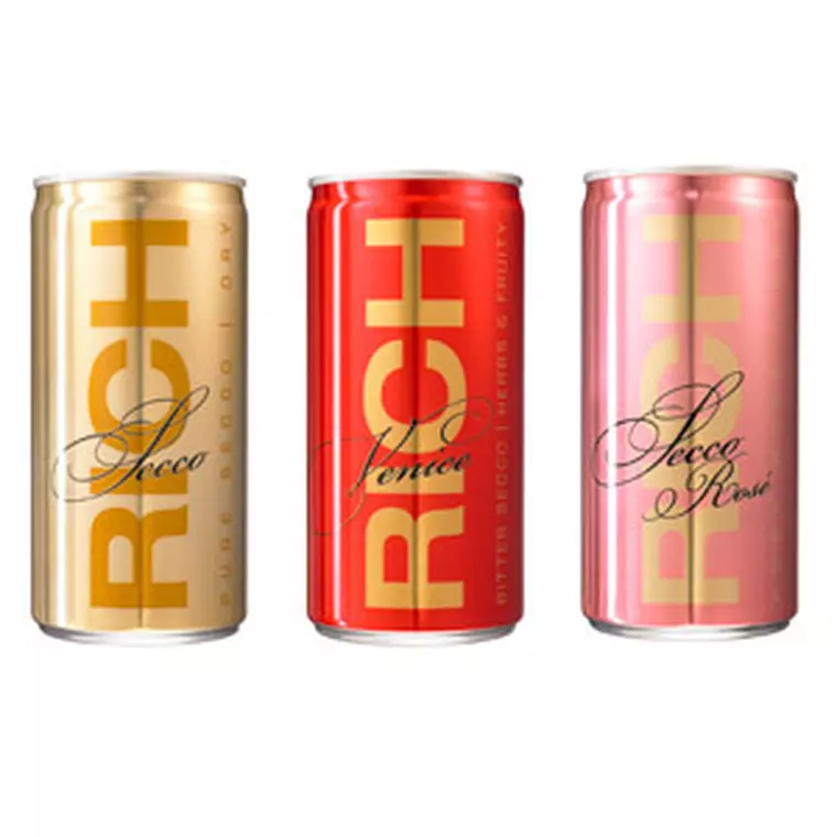 RICH Prosecco - vin spumant italian in cutie aurie de designer