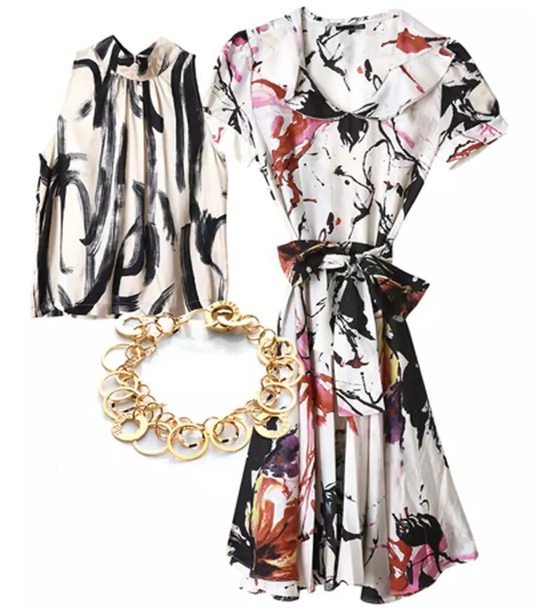 bluza Sinequanone, bratara Rosato, rochie Ipekyol