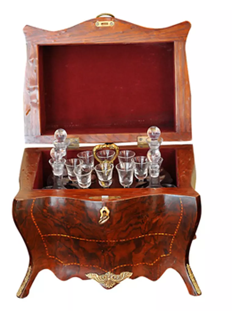 Minibar din lemn de trandafir