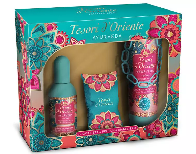 Set, parfum, gel de duș, săculeț aromat, Tesori d'Oriente Ayurveda, 39,4 lei